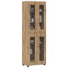 vidaXL Hoge kast FLORIN Artisan Eiken 60 x 35 x 182 cm Bewerkt hout