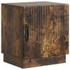 vidaXL Nachtkastje Gerookt eiken 43 x 34,5 x 47 cm Bewerkt hout