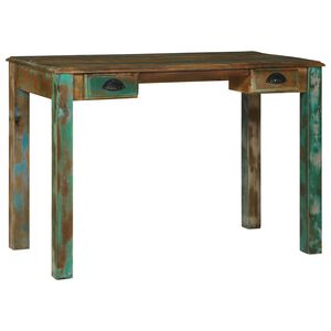 vidaXL Schrijfbureau Bruin 112 x 55 x 76 cm Massief Gerecycled Hout