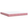 vidaXL Boxspring met matras fluweel roze 180x200 cm