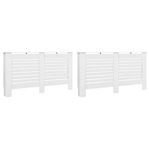 vidaXL Radiatorombouwen 2 st 152x19x81,5 cm MDF wit
