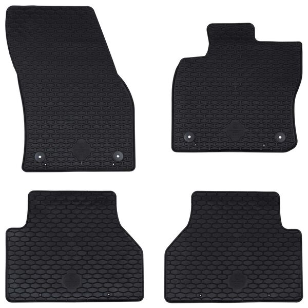 vidaXL Autobodemmat 4 pcs Zwart Geschikt voor VW CADDY 2020- Rubber