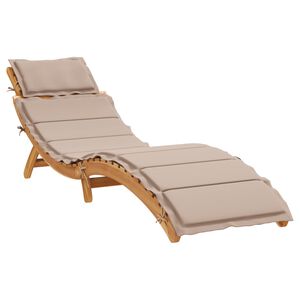 vidaXL Ligbed Massief Acacia Hout Taupe
