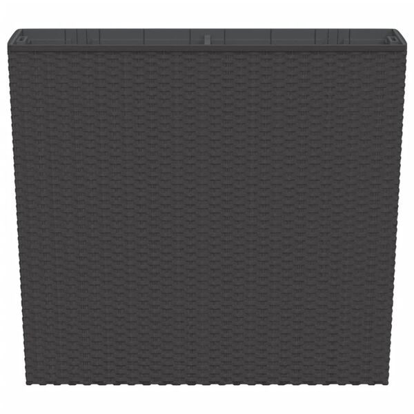 vidaXL Plantenbak met uitneembare bak rattan-look 12/44 L PP bruin