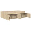 vidaXL Opbergbedframe met opslag Sonoma eiken 90 x 190 cm Bewerkt hout