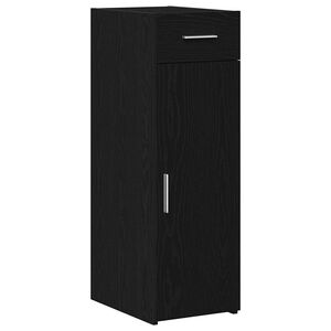 vidaXL Dressoir met lade Zwart Eiken 30 x 42,5 x 93 cm