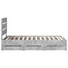 vidaXL Bedframe met lade Beton Grijs 75 x 190 cm Ingenieurshout