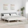 vidaXL Bedframe Wit en lichtgrijs 160 x 200 cm Massief grenenhout