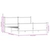 vidaXL Bedframe zonder matras metaal gerookt eikenkleurig 180x200 cm