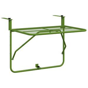 vidaXL Balkontafel 60x40 cm staal groen