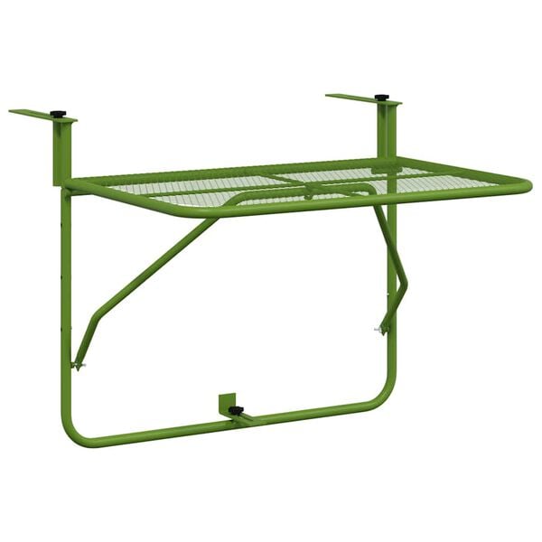 vidaXL Balkontafel 60x40 cm staal groen