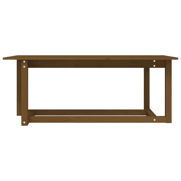 vidaXL Salontafel 110x55x45 cm massief grenenhout honingbruin