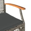 vidaXL Tuinstoelen 4 st met kussens poly rattan en acaciahout grijs