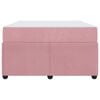 vidaXL Bedframe met matras Roze 120 x 200 cm Stof