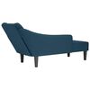 vidaXL Chaise longue met rechterarmleuning fluweel blauw