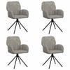 vidaXL Draai Eetstoelen 4 st Nep Suede Leer Lichtgrijs 54 x 55 x 86 cm