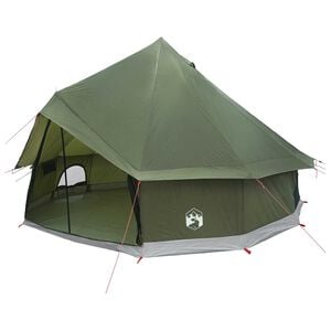 vidaXL Tipi Tent Olijfgroen 300 x 300 x 200 cm Polyester en staal