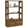 vidaXL Dressoir 80x30x119,5 cm bewerkt hout gerookt eikenkleurig