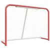 vidaXL Hockeydoel met net 153x60x118 cm staal en polyester rood en wit