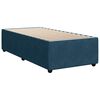 vidaXL Boxspring met matras fluweel donkerblauw 90x200 cm