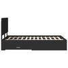 vidaXL Bedframe met hoofdeinde Zwart 120 x 190 cm Bewerkt hout