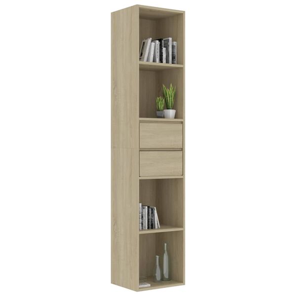 vidaXL Boekenkast 36x30x171 cm bewerkt hout sonoma eikenkleurig