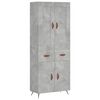 vidaXL Hoge kast 69,5x34x180 cm bewerkt hout betongrijs