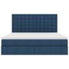 vidaXL Opbergbed met LED met matras Blauw 180 x 200 cm Polyester