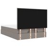 vidaXL Ottoman bed met matras en LED's 140x190cm stof taupe
