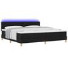 vidaXL LED Box Spring Bed met matras met LED Zwart 200 x 200 cm Stof