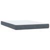 vidaXL Boxspring met matras en LED fluweel donkergrijs 140x220 cm