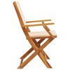 vidaXL Tuinstoelen 6 st inklapbaar stof en massief hout beige