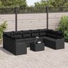 vidaXL Tuin Sofa Set Zwart poly rattan