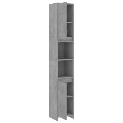 vidaXL Badkamerkast 30x30x183,5 cm bewerkt hout betongrijs