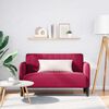 vidaXL Loveseat bank 109 cm fluweel wijnrood
