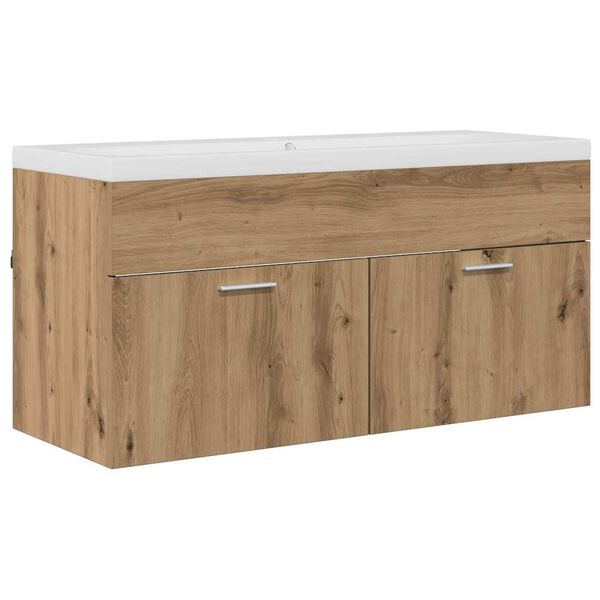 vidaXL Badkamerkast Artisan Eiken 100 x 38,5 x 46 cm Bewerkt hout