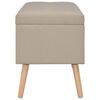 vidaXL Opbergkrukken 3 st stof beige