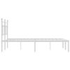 vidaXL Bedframe met hoofdbord metaal wit 160x200 cm