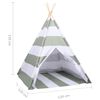 vidaXL Kindertent Grijs en Wit 120 x 120 x 150 cm Massief grenenhout