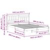 vidaXL Bedframe met hoofdeinde Wit 120 x 200 cm Massief grenenhout