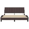vidaXL Bedframe zonder matras "Hanko" stof donkerbruin 160x200 cm