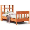 vidaXL Bedframe zonder matras massief grenenhout wasbruin 75x190 cm