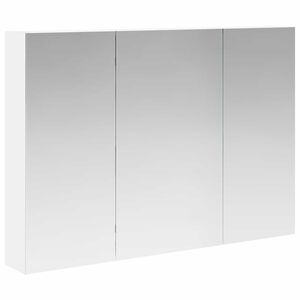 vidaXL Badkamer spiegelkast Wit 100 x 14,5 x 70 cm Bewerkt hout