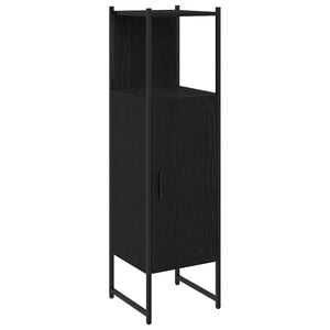 vidaXL Badkamermeubelset Zwart Eiken 33 x 33 x 120,5 cm Bewerkt hout