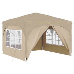 vidaXL Pop-up partytent 290 x 290 x 245 cm Cr&egrave;mekleurig