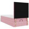 vidaXL Ottoman bed met matrassen 100x200cm fluweel roze