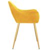 vidaXL Eetkamerstoelen 6 st fluweel geel