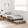 vidaXL Opbergbedframe met lade met opslag Oud Hout 80 cm Bewerkt hout