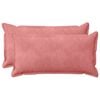 vidaXL Kussen met kussen HOUTEN 2 st Roze fluweel