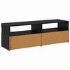 vidaXL TV-kast 2 pcs Zwart Eiken 60 x 35 x 40 cm Bewerkt hout